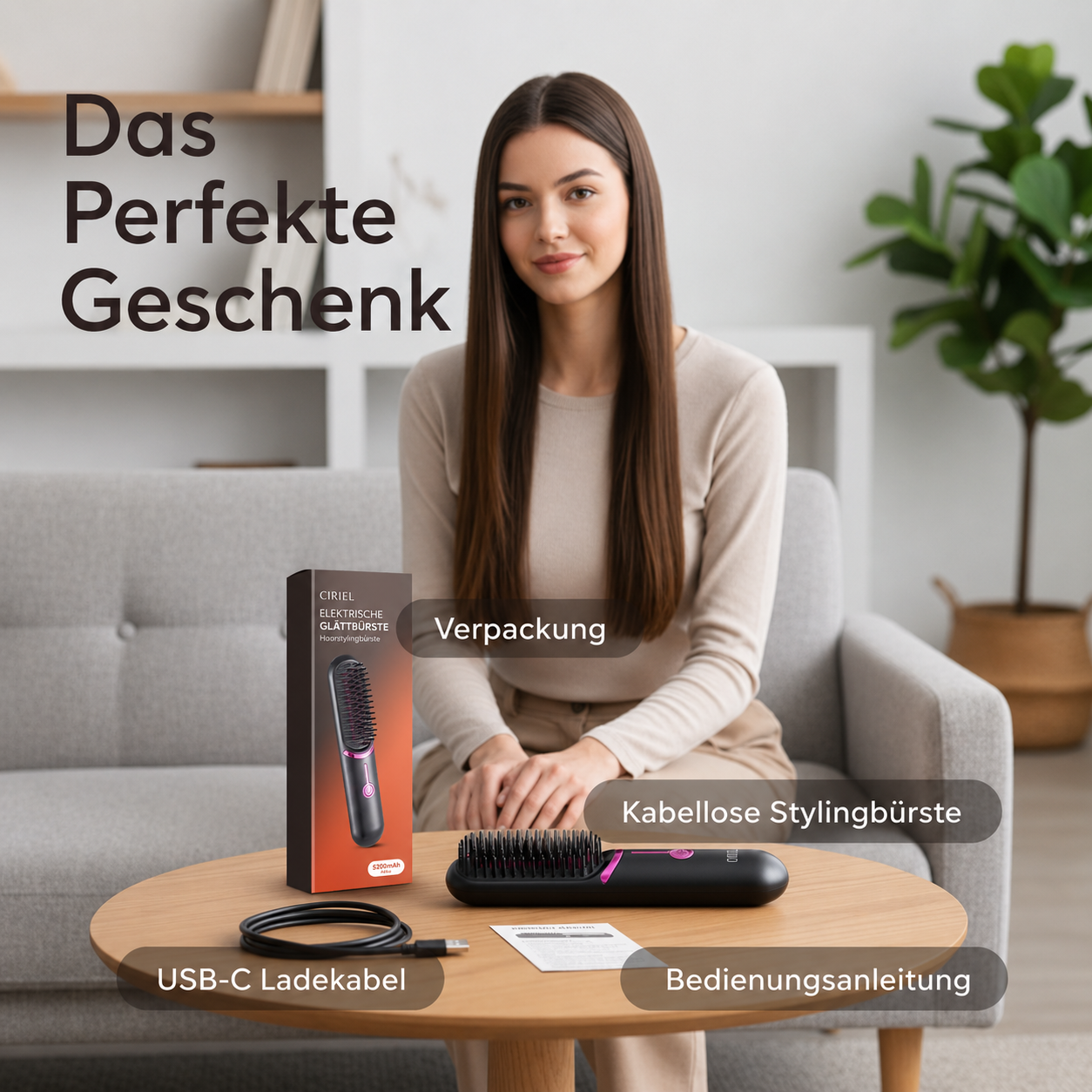 Ciriel - AirBrush™ Pro | Drahtlose Stylingbürste