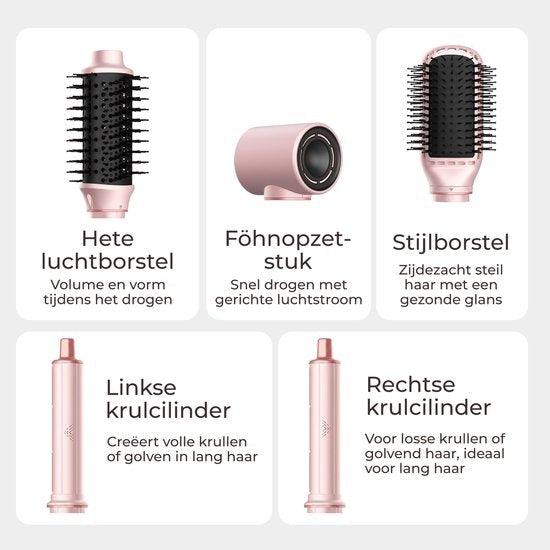 Ciriel StyleWrap™ 5 — Rose | 5-in-1 Föhnbürste