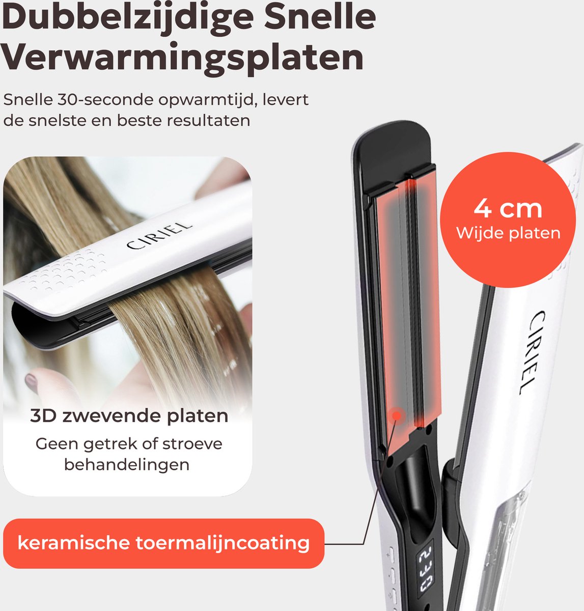 CIRIEL SteamSilk™ Dampfbügler - Weiß