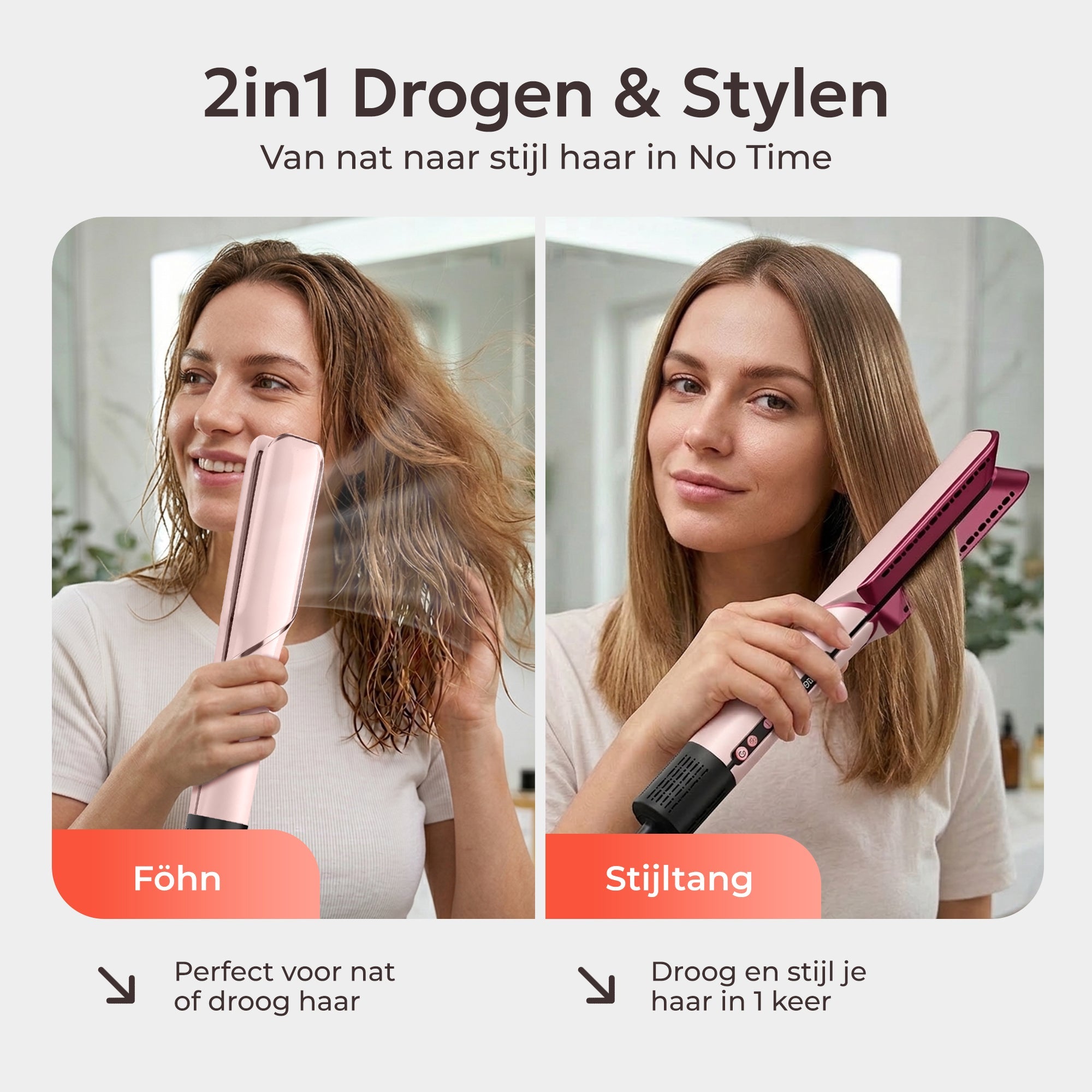 Ciriel DryStrait – 2-in-1 Glätteisen & Föhn – Wet-to-Dry