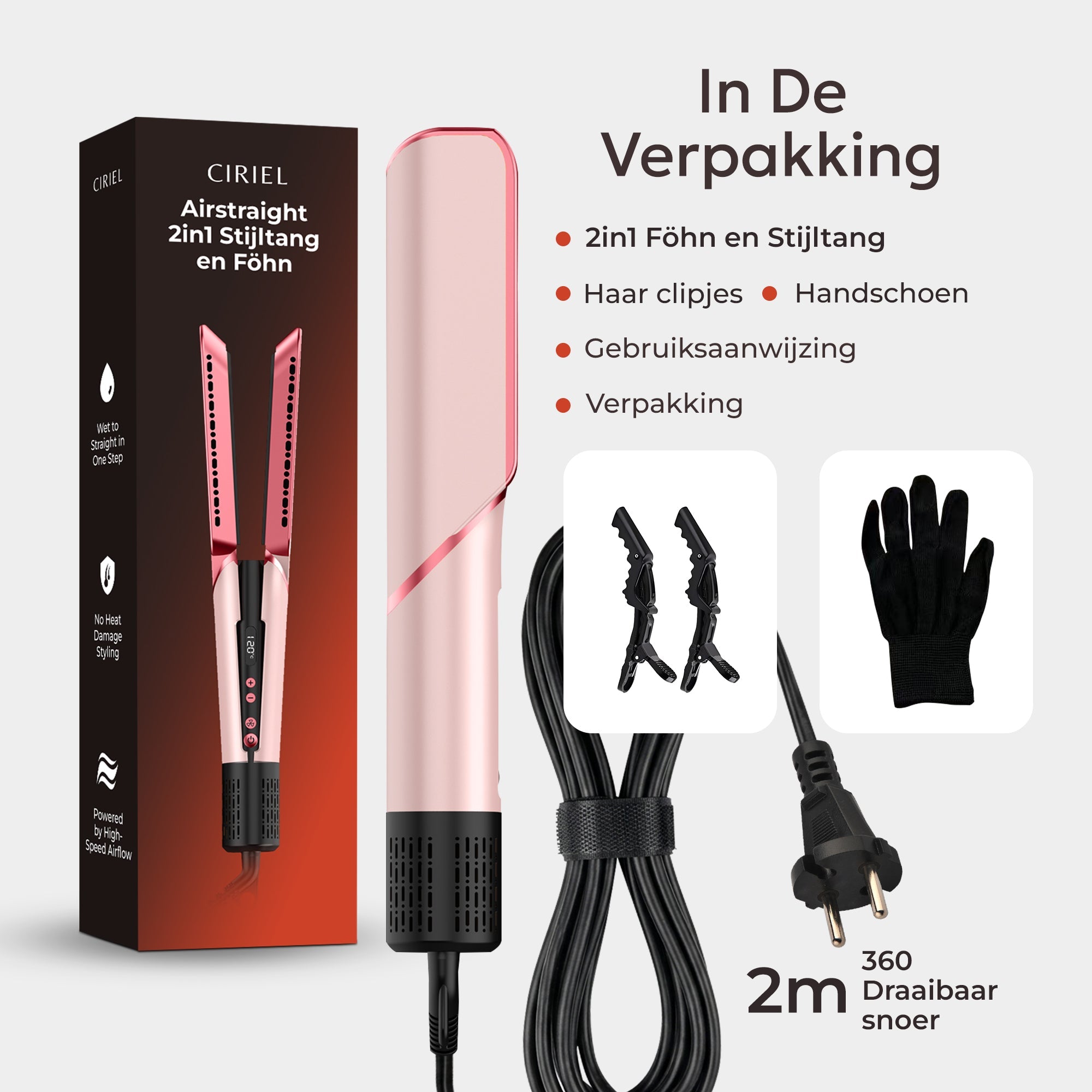 Ciriel DryStrait – 2-in-1 Glätteisen & Föhn – Wet-to-Dry