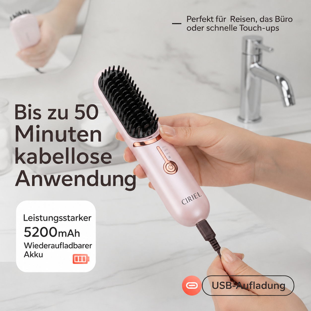 Ciriel - AirBrush™ Pro | Drahtlose Stylingbürste